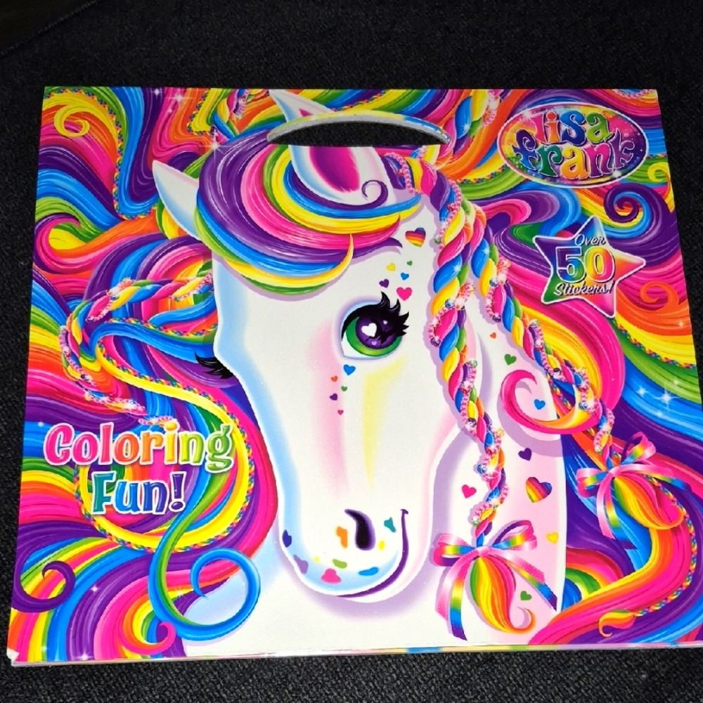 Lisa Frank Coloring Book with Stickers